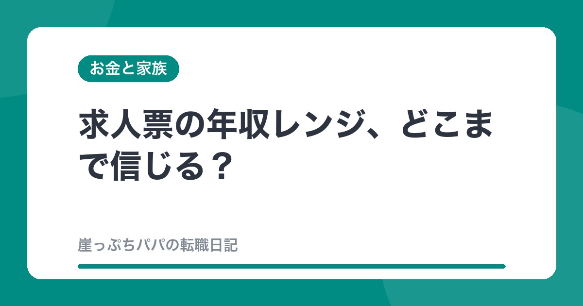 求人票の年収レンジ、どこまで信じる？